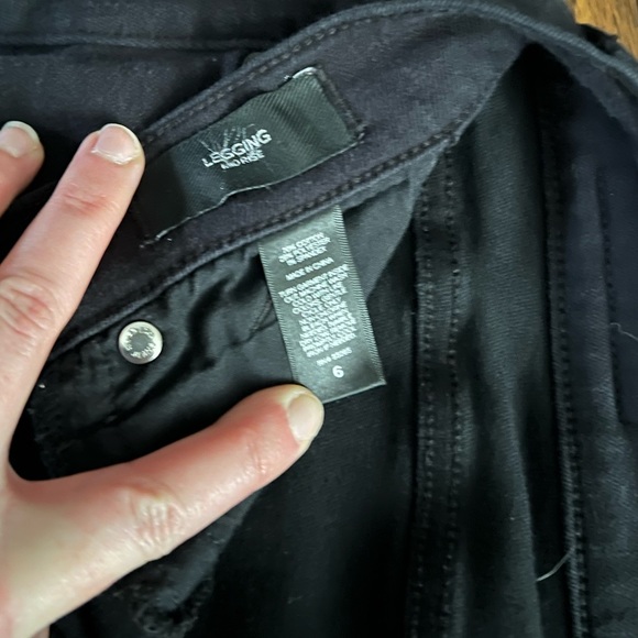 Express Distressed Black Jeggings - Picture 2 of 4